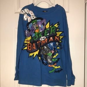 Batman Blue Long Sleeve Shirt Size M
